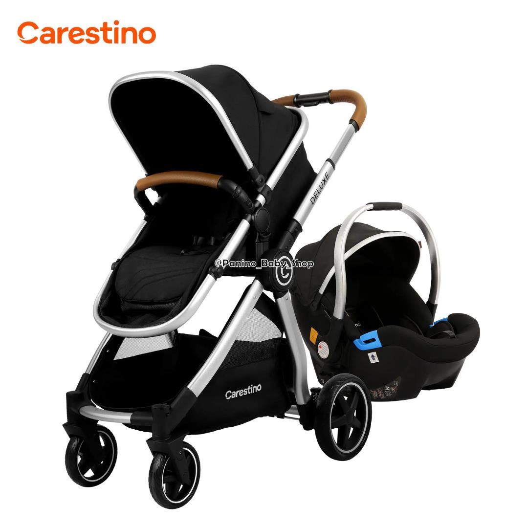 Coche Cuna de Lujo Travel System  CARESTINO -DELUXE V2- New Black